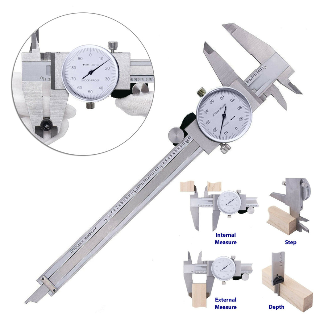 0.01Mm High Precision Stainless Steel Vernier With Table Caliper 0-150 Mm Micrometer Caliper Dial Vernier Caliper Measuring Tool