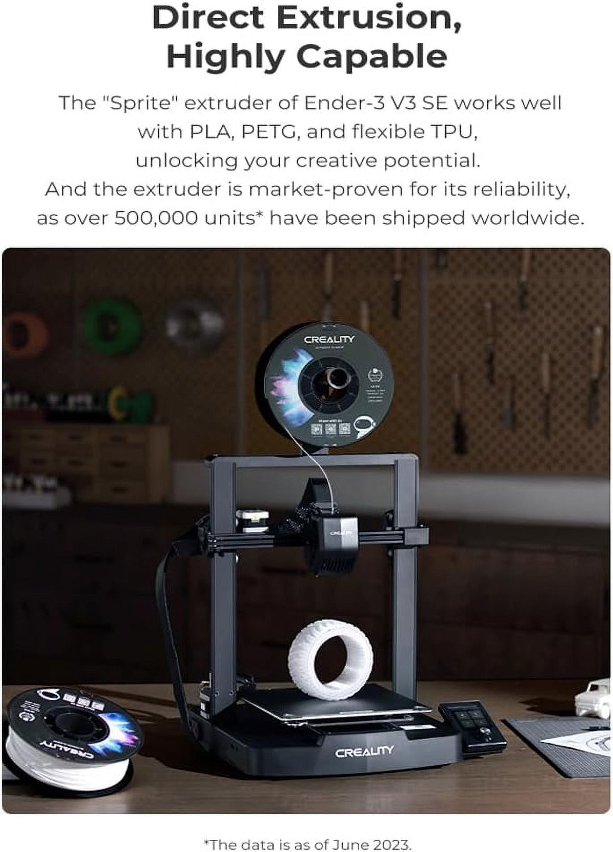 Comgrow Creality Ender 3 V3 PLA FLEXIBLE 3D Printer with Faster Printing, Auto Leveling, 250 mm Print Size
