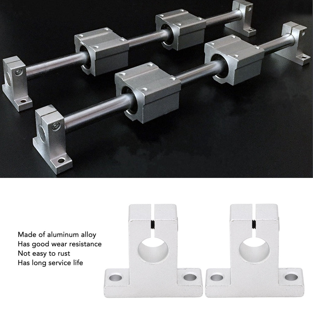 10 Pcs SK12 Linear Shaft Support 12mm Aluminum Alloy Shaft End Support Rail Guide Bracket Base Vertical Motion Rail Clamp Support Set for 3D Printers Engraving Machines CNC Slider Modules 12mm Shafts