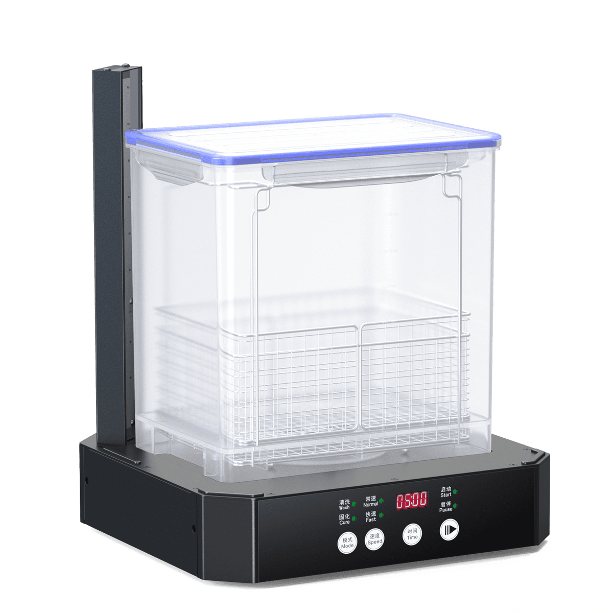 Official Creality UW-03 Wash and Cure Station for LCD/SLA/DLP Resin 3D Printing, 360° Rotational Stronger Curing, Anti-fall Drying Station, Upgraded 405nm UV Light with Wash Basket