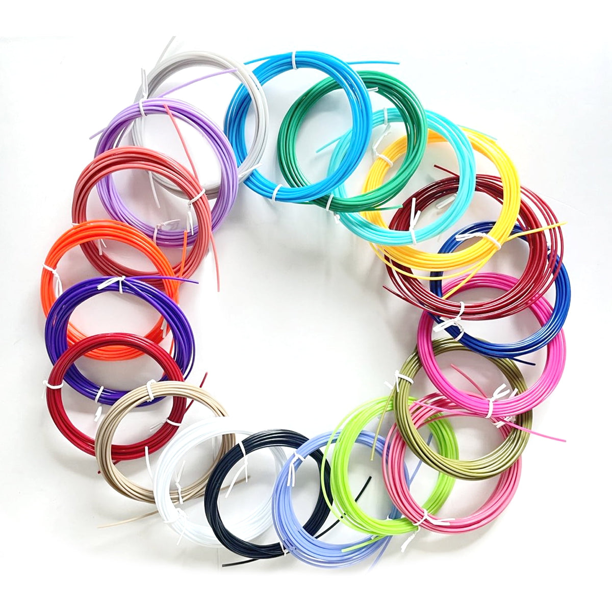 3D Pen PLA Filament Refills, 20 Colors Support for All 1.75mm 3D Printer / 3D Pen, 10 Feet Each Color, Total 200Ft 3D Printing Material (3M Each Color)