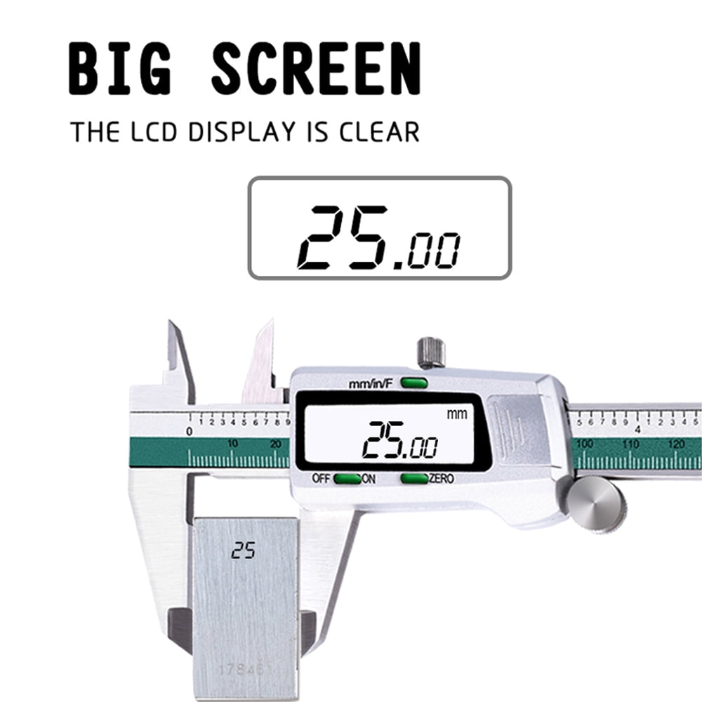 Stainless Steel High Accuracy Electronic LCD Digital Display Slide Caliper Vernier Ruler with Measuring of 0-150mm