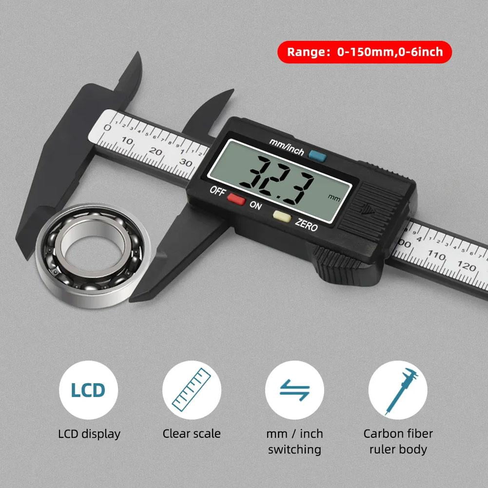 Digital Caliper 6 Inch Electronic Vernier Caliper 100mm Calliper Micrometer 150mm Ruler Tool Measuring 01mm Digital