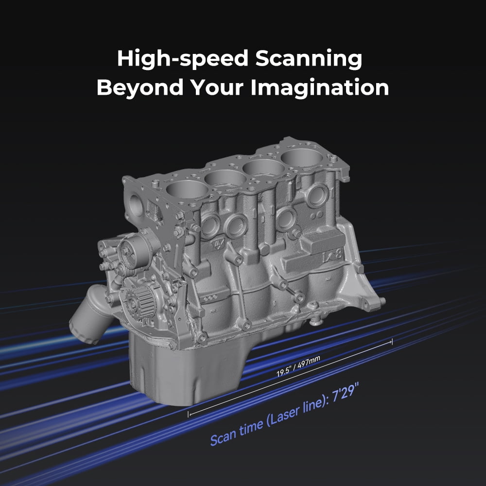 Creality Raptor X Wireless 3D Scanner Portable 1,020,000 points/s Fast Scan Speed with 24-bit Full-Color Scanning