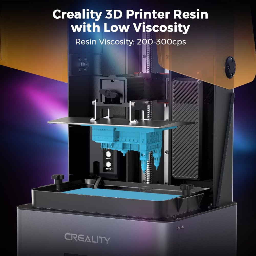 Official 8K 3D Printer Resin，1kg High Precision 405nm UV-Curing Resin Low Shrinkage, Excellent Fluidity Standard Photopolymer Resin for LCD DPL 3D Printing, Blue