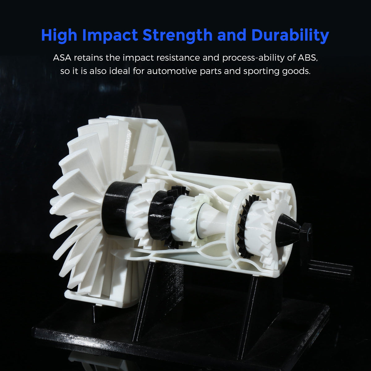 Flashforge ASA Filament 1.75mm, 1KG/2.2lbs UV Resistant ASA 3D Printer Filament with Satin Finish, Natural