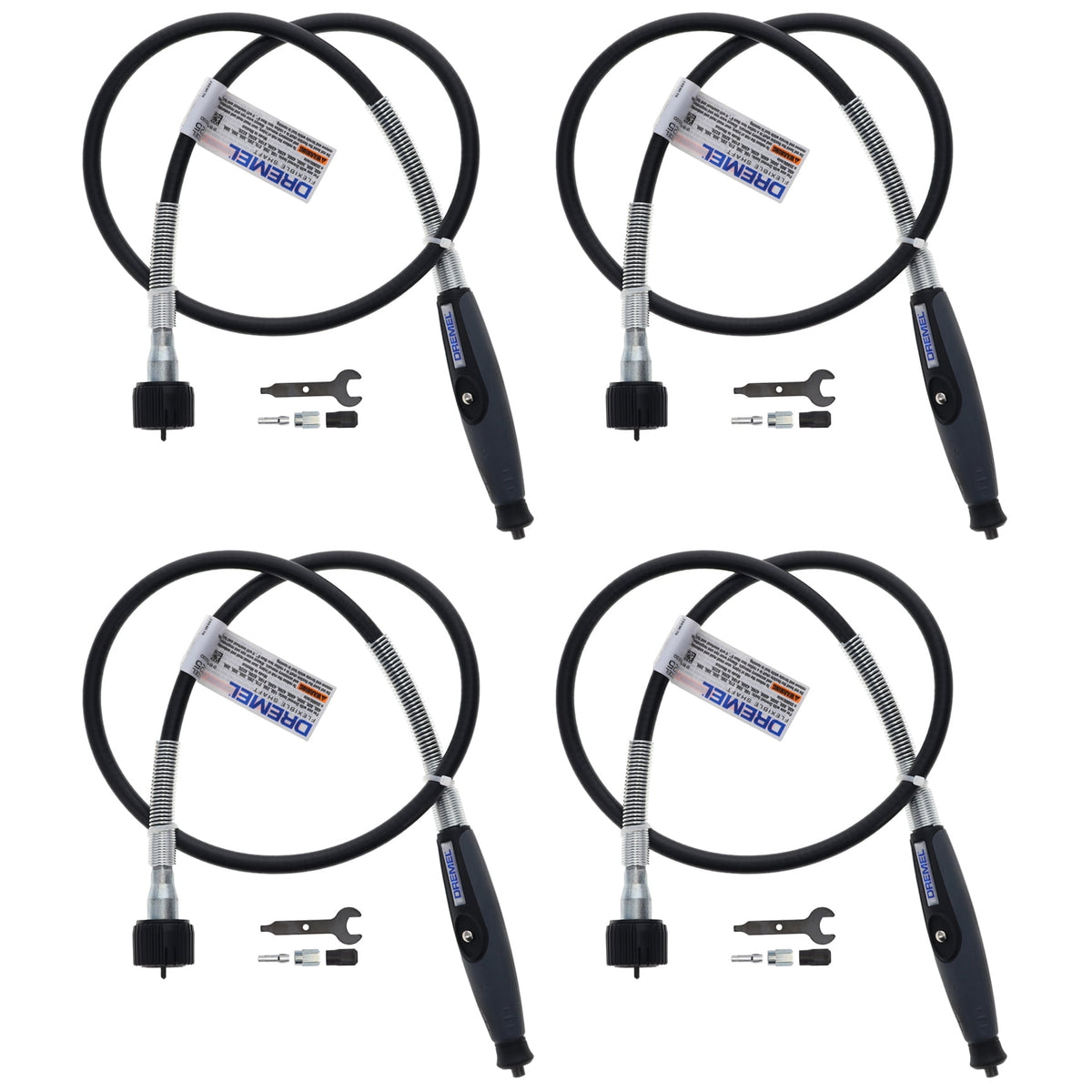 Dremel 225-02 26150225AJ Flex Shaft Rotary Tool Attachment for Dremels (4-Pack)