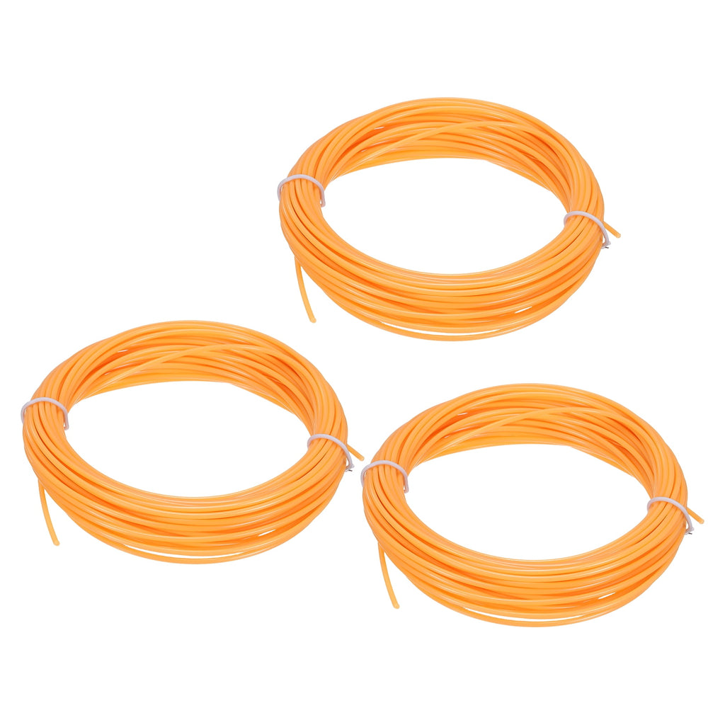 Uxcell 3D Pen Filament 3Pcs 1.75mm Total Length 196.8 Feet Fluorescent Orange PLA, 3D Pen Filament Refills Low Warping, for Creating Pictures Printed Model Printing Pen