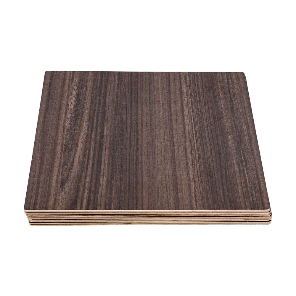 10PCS Falcon Series Walnut Plywood Sheets for Home DIY, 300*300*3mm
