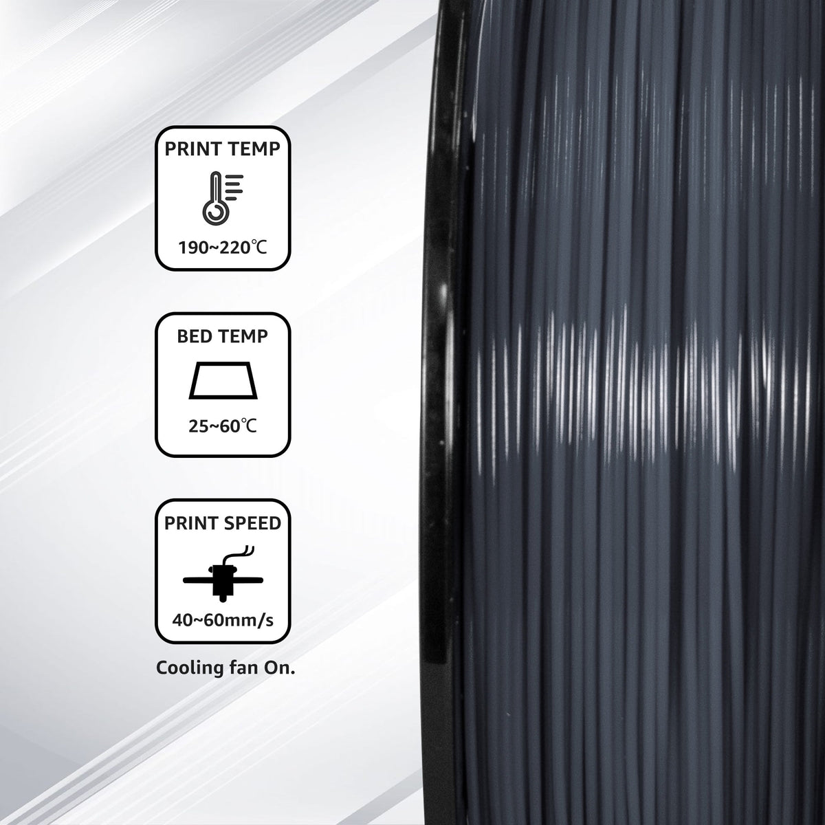 Flashforge PLA Filament 1.75mm, 1KG/2.2lbs PLA 3D Printer Filament, Burnt Titanium