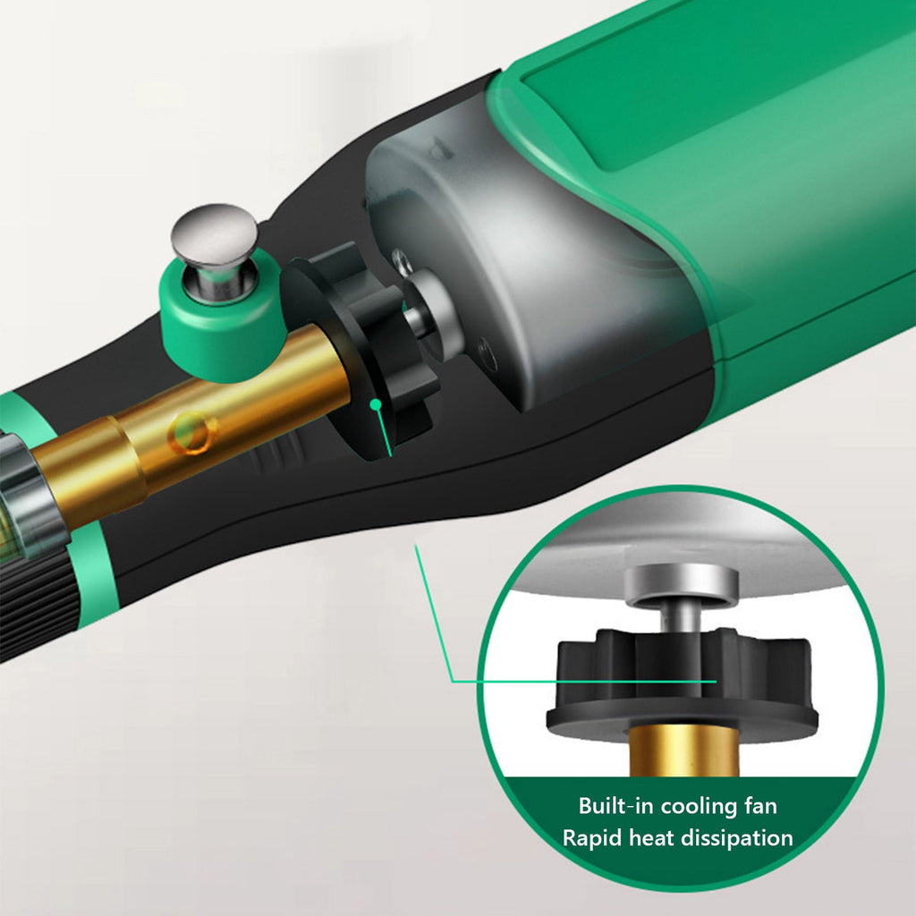Fmxomd Mini Cordless Rotary Tool, 5-Speed 3.7V Rechargeable Rotary Tool Kit with Multi Accessories, USB Charging Multi-Purpose DIY Tool for Sanding, Polishing, Drilling, Engraving(Green)