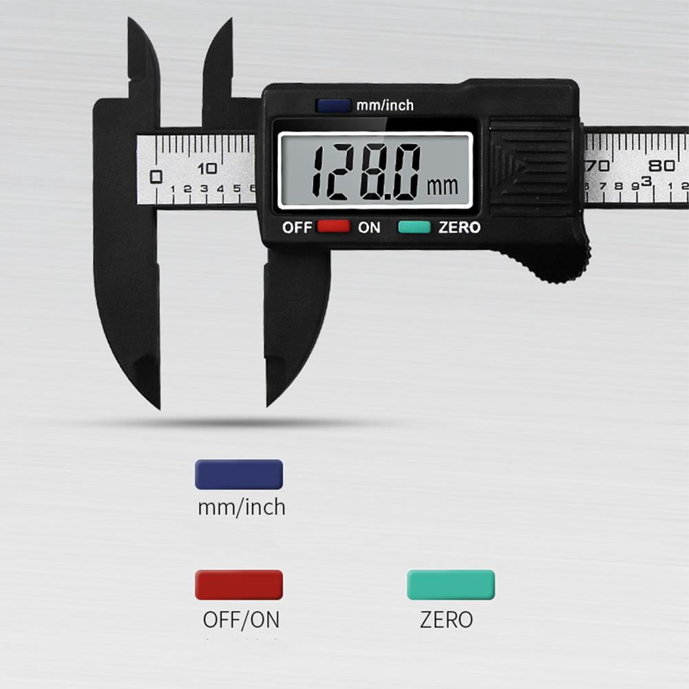 100mm Electronic Digital Caliper Carbon Fiber Dial Tool Gauge Measuring Caliper Tools Micrometer C0C1 Digital Vernier Ruler