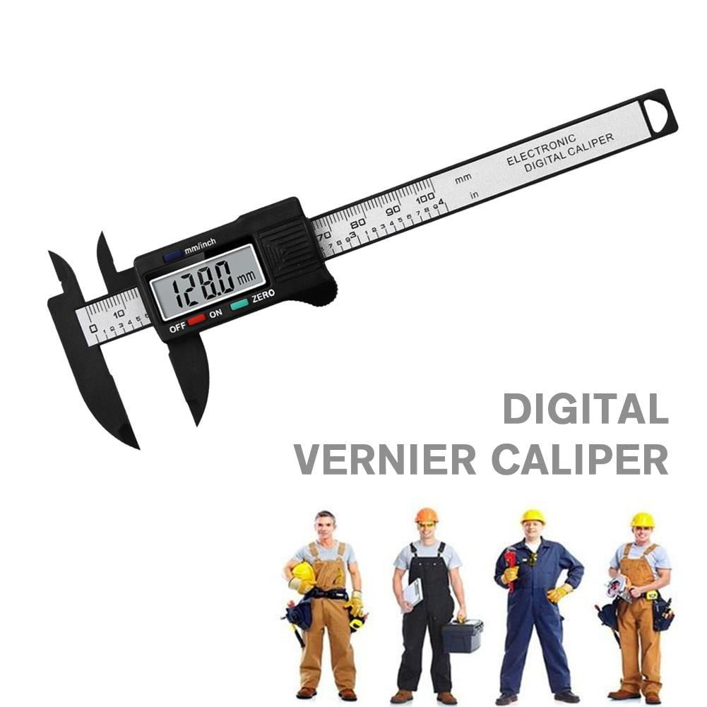100mm Electronic Digital Caliper Carbon Fiber Dial Tool Gauge Measuring Caliper Tools Micrometer C0C1 Digital Vernier Ruler