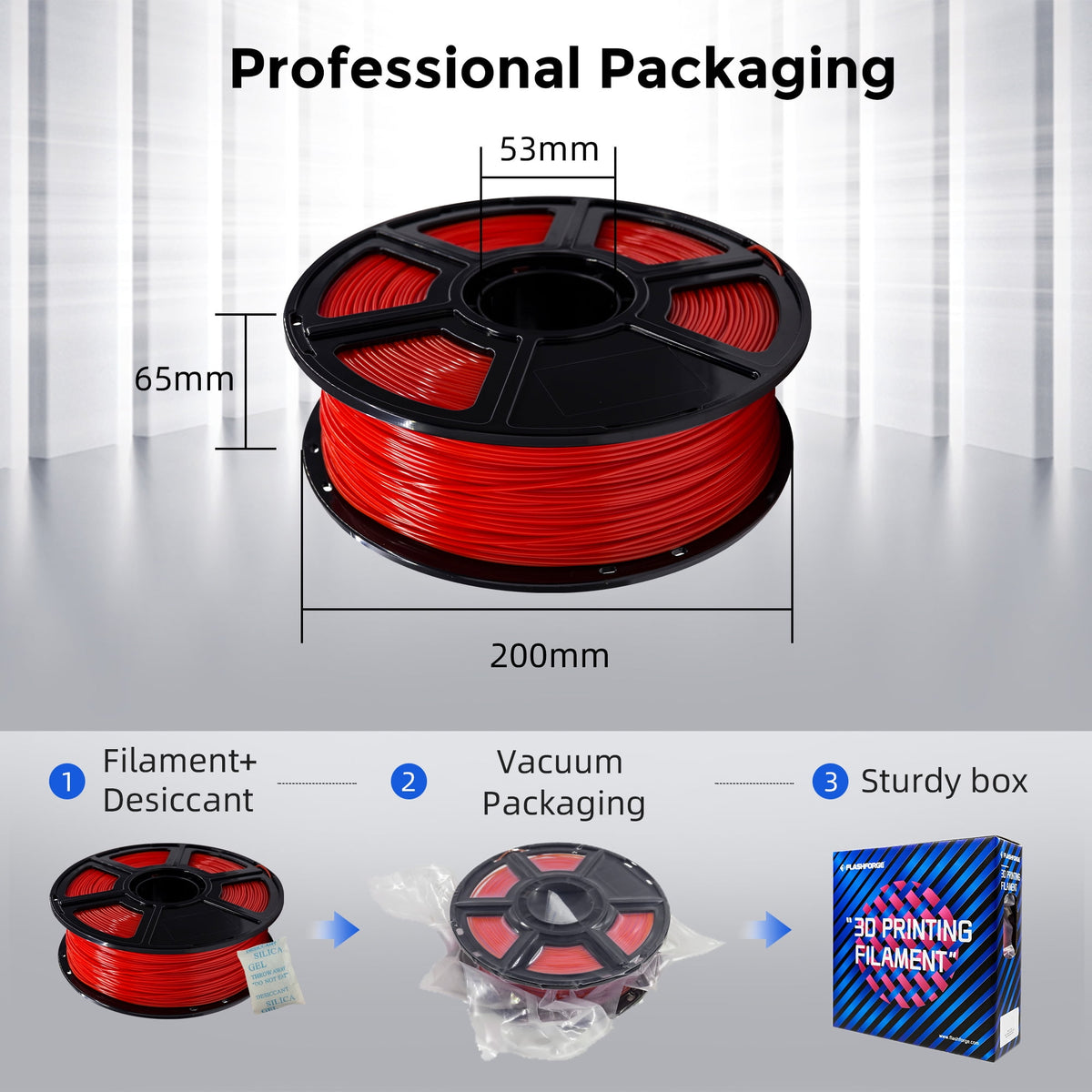 Flashforge PLA Filament 1.75mm, 1KG/2.2lbs PLA 3D Printer Filament, Burnt Titanium