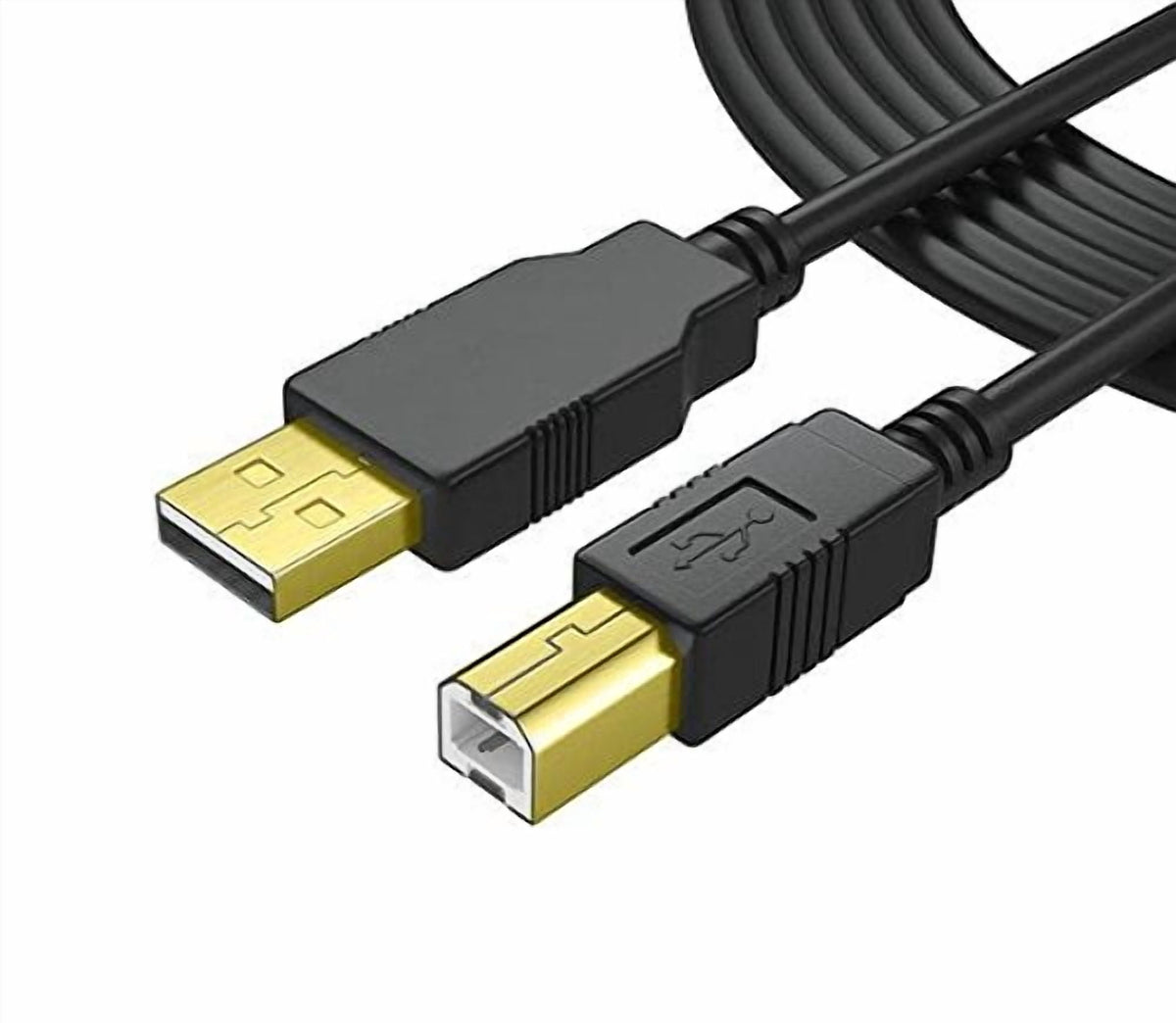 OMNIHIL Replacement (WHT) 8FT AC Cord + (15FT) 2.0 USB Cable for XYZprinting da Vinci 2.0 Duo 3D Printer