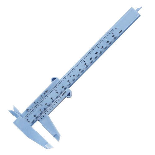 0-150Mm Vernier Calipers Double Rule Scale Plastic Depth Height Measure Tool Blue